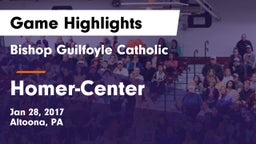 Bishop Guilfoyle Catholic  vs Homer-Center  Game Highlights - Jan 28, 2017