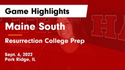 Maine South  vs Resurrection College Prep  Game Highlights - Sept. 6, 2022