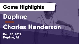 Daphne  vs Charles Henderson  Game Highlights - Dec. 20, 2023