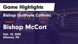 Bishop Guilfoyle Catholic  vs Bishop McCort Game Highlights - Feb. 10, 2020