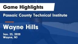Passaic County Technical Institute vs Wayne Hills  Game Highlights - Jan. 23, 2020