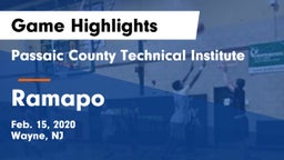 Passaic County Technical Institute vs Ramapo  Game Highlights - Feb. 15, 2020