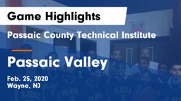 Passaic County Technical Institute vs Passaic Valley  Game Highlights - Feb. 25, 2020