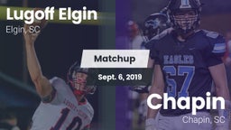 Matchup: Lugoff Elgin High vs. Chapin  2019