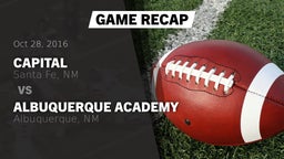 Recap: Capital  vs. Albuquerque Academy  2016