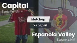 Matchup: Capital  vs. Espanola Valley  2017