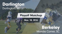 Matchup: Darlington High vs. Berkeley  2016