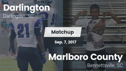 Matchup: Darlington High vs. Marlboro County  2017
