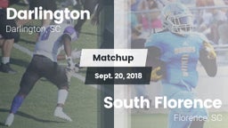 Matchup: Darlington High vs. South Florence  2018