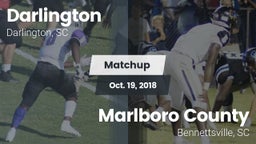 Matchup: Darlington High vs. Marlboro County  2018
