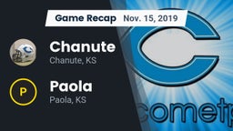 Recap: Chanute  vs. Paola  2019