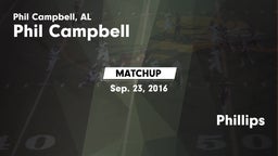 Matchup: Phil Campbell vs. Phillips  2016