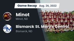 Recap: Minot  vs. Bismarck St. Mary's Central  2022