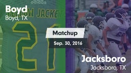 Matchup: Boyd  vs. Jacksboro  2016
