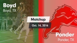 Matchup: Boyd  vs. Ponder  2016