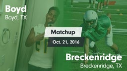 Matchup: Boyd  vs. Breckenridge  2016