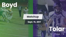 Matchup: Boyd  vs. Tolar  2017