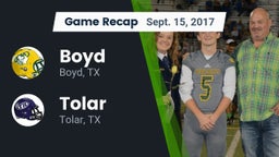 Recap: Boyd  vs. Tolar  2017