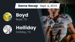Recap: Boyd  vs. Holliday  2019