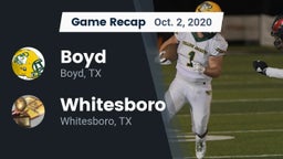Recap: Boyd  vs. Whitesboro  2020