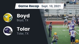 Recap: Boyd  vs. Tolar  2021