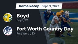 Recap: Boyd  vs. Fort Worth Country Day  2022