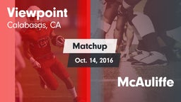 Matchup: Viewpoint High vs. McAuliffe 2016