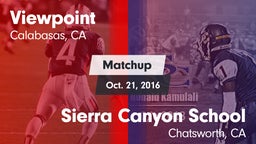 Matchup: Viewpoint High vs. Sierra Canyon School 2016