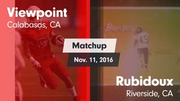 Matchup: Viewpoint High vs. Rubidoux  2016