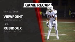 Recap: Viewpoint  vs. Rubidoux  2016