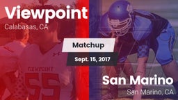 Matchup: Viewpoint High vs. San Marino  2017