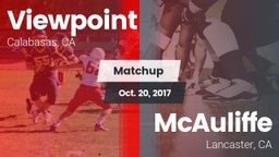 Matchup: Viewpoint High vs. McAuliffe  2017