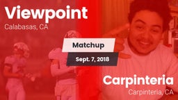 Matchup: Viewpoint High vs. Carpinteria  2018
