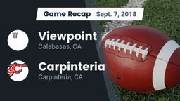 Recap: Viewpoint  vs. Carpinteria  2018