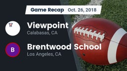 Recap: Viewpoint  vs. Brentwood School 2018