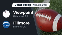 Recap: Viewpoint  vs. Fillmore  2019
