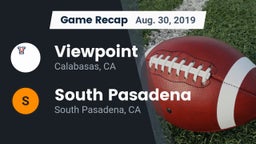 Recap: Viewpoint  vs. South Pasadena  2019