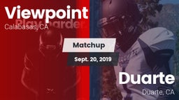 Matchup: Viewpoint High vs. Duarte  2019