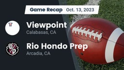 Recap: Viewpoint  vs. Rio Hondo Prep  2023