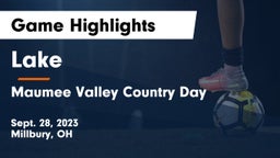 Lake  vs Maumee Valley Country Day  Game Highlights - Sept. 28, 2023