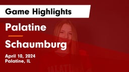 Palatine  vs Schaumburg  Game Highlights - April 10, 2024