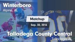 Matchup: Winterboro High vs. Talladega County Central  2016