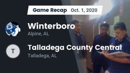 Recap: Winterboro  vs. Talladega County Central  2020