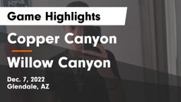Copper Canyon  vs Willow Canyon  Game Highlights - Dec. 7, 2022
