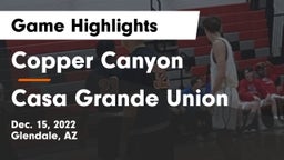 Copper Canyon  vs Casa Grande Union  Game Highlights - Dec. 15, 2022