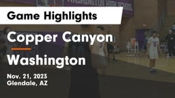 Copper Canyon  vs Washington  Game Highlights - Nov. 21, 2023