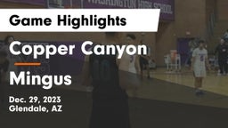 Copper Canyon  vs Mingus Game Highlights - Dec. 29, 2023