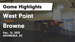 West Point  vs Browne  Game Highlights - Dec. 15, 2022
