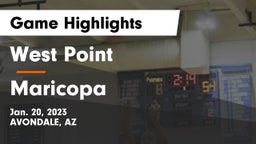 West Point  vs Maricopa  Game Highlights - Jan. 20, 2023