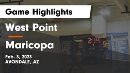 West Point  vs Maricopa  Game Highlights - Feb. 3, 2023
